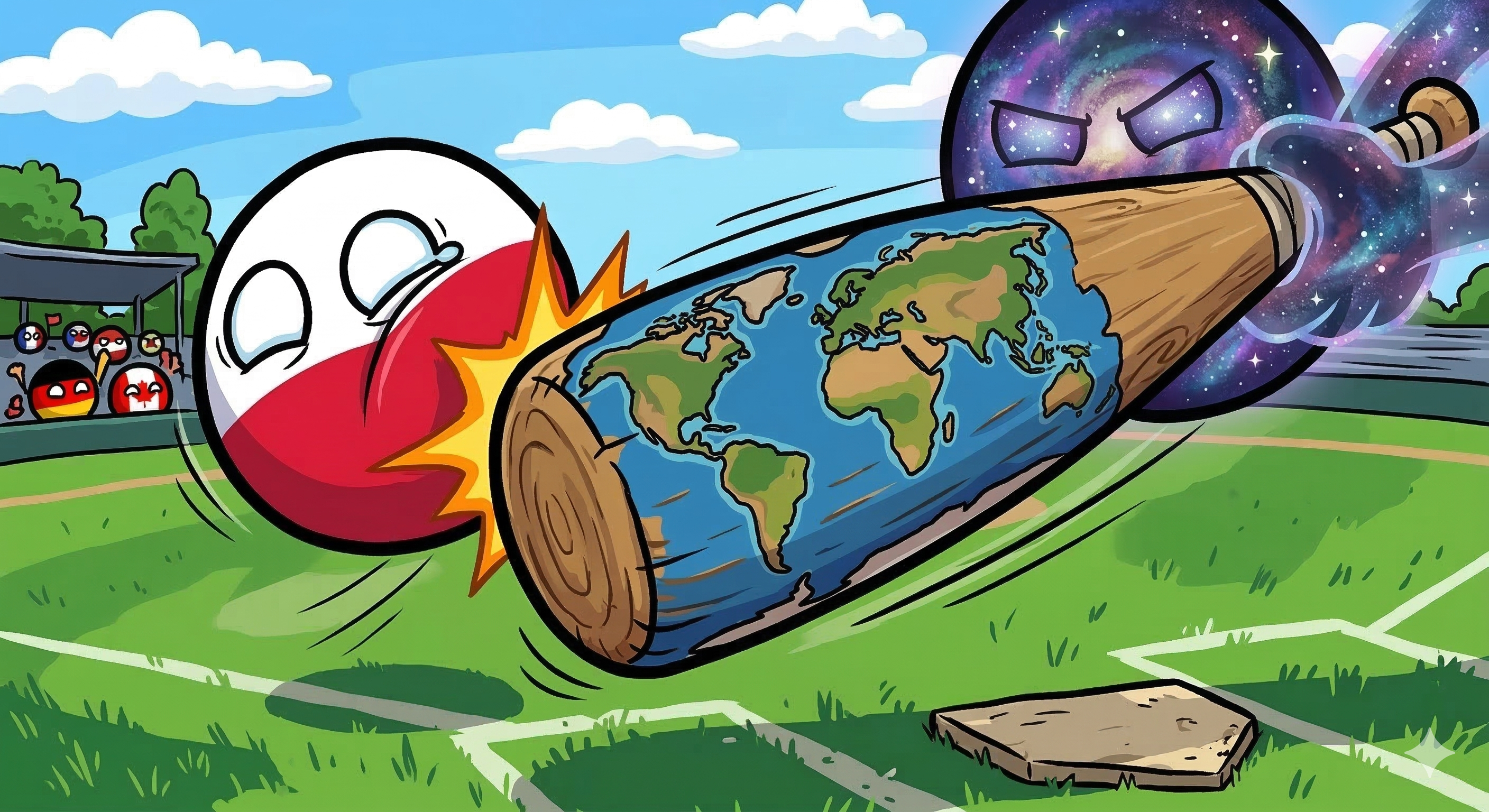 The metaphysical weight of the Polish condition: PolandBall Hit By Universe